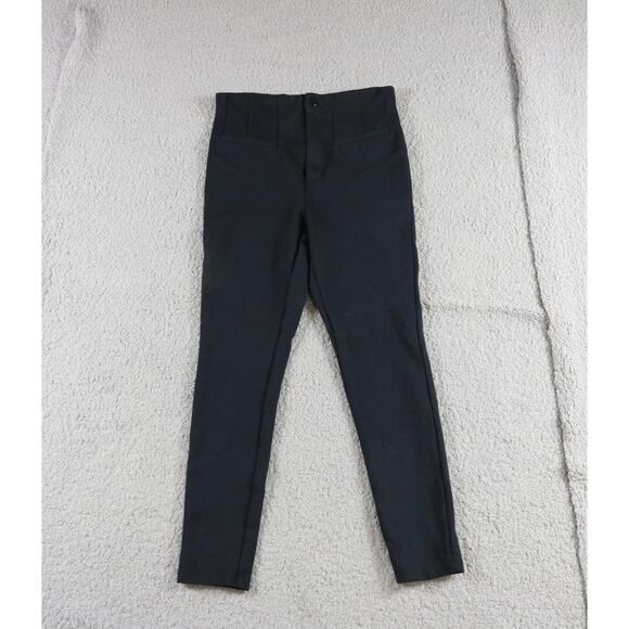 Free People Pants 2 Black Ponte Straight Leg - Picture 1 of 7
